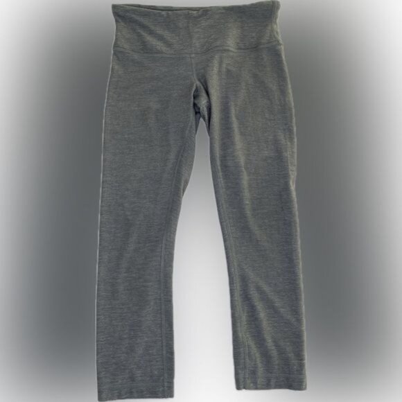Lululemon Wunder Under Crop Legging 21" gray size 4 - Picture 3 of 9